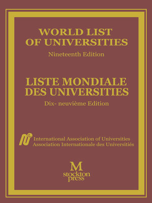 cover image of World List of Universities / Liste Mondiale des Universites